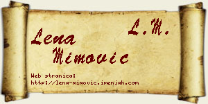 Lena Mimović vizit kartica